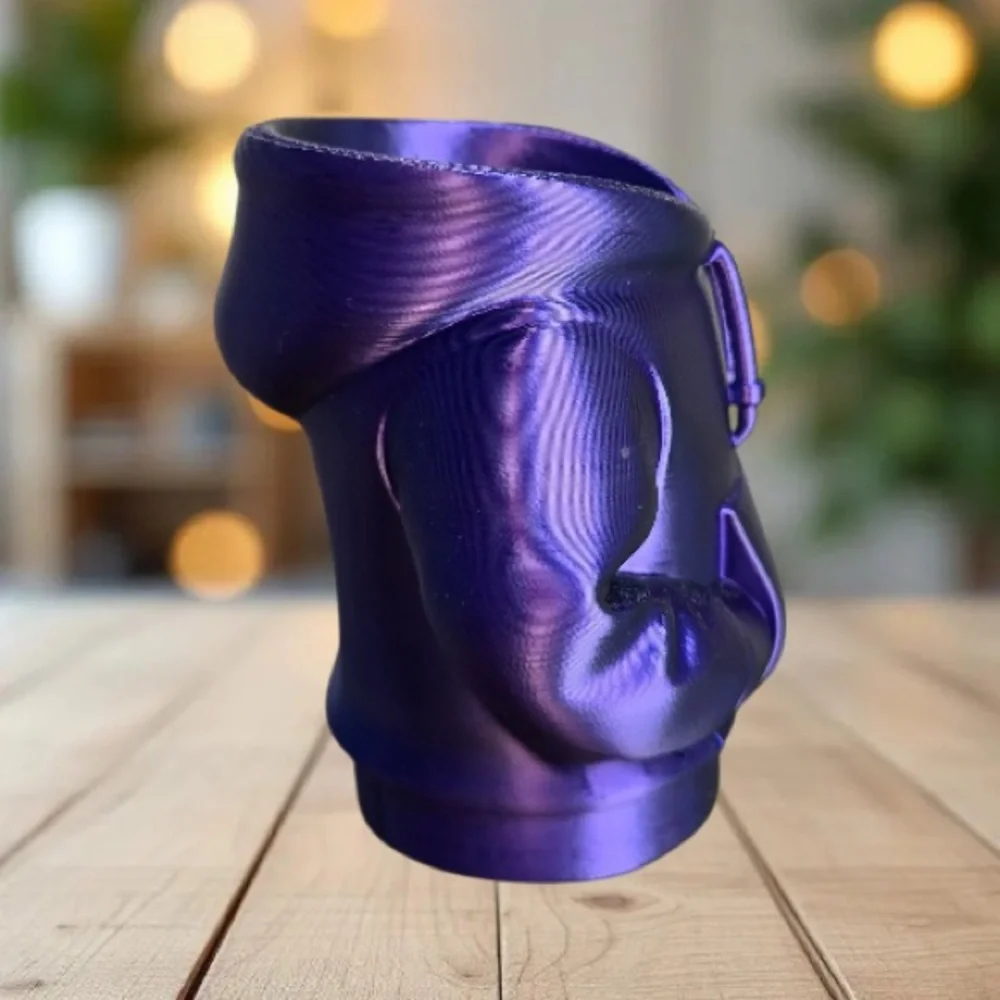 Novelty Hoodie Pen Holder – Iridescent Purple Desk Organizer